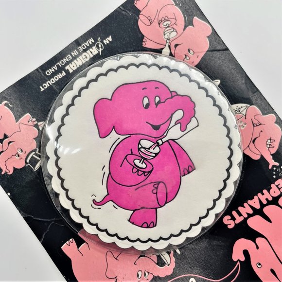 Comoy's of London Rare Vintage Pink Elephants 30 Absorbent Cocktail Coasters - Picture 4 of 4